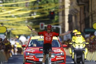 Kévin Vauquelin a remporté sa première victoire sur un grand tour. Keystone/EPA/KIM LUDBROOK